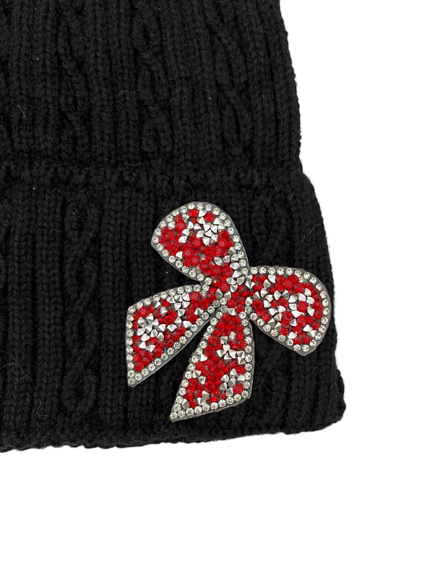 Berretta con fiocco di strass