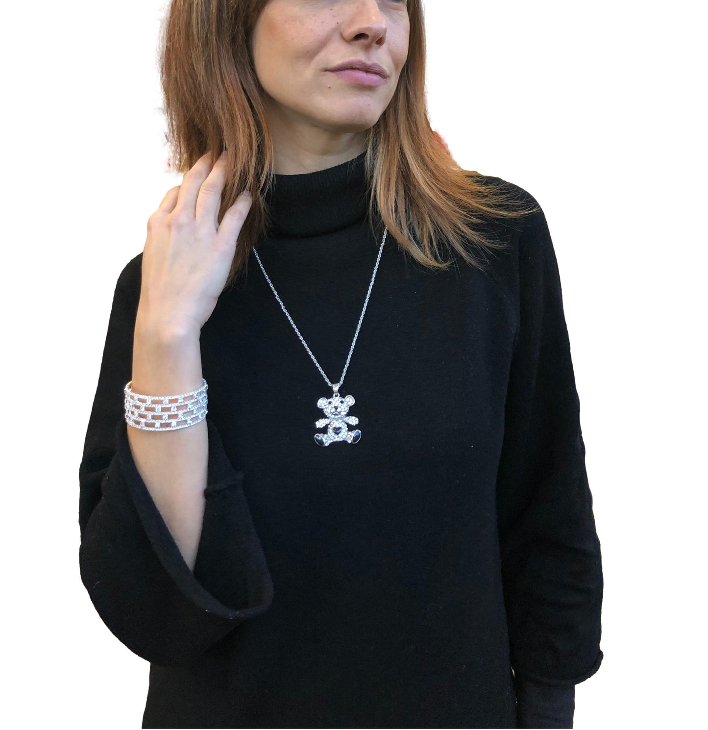 Collana Orsetto strass