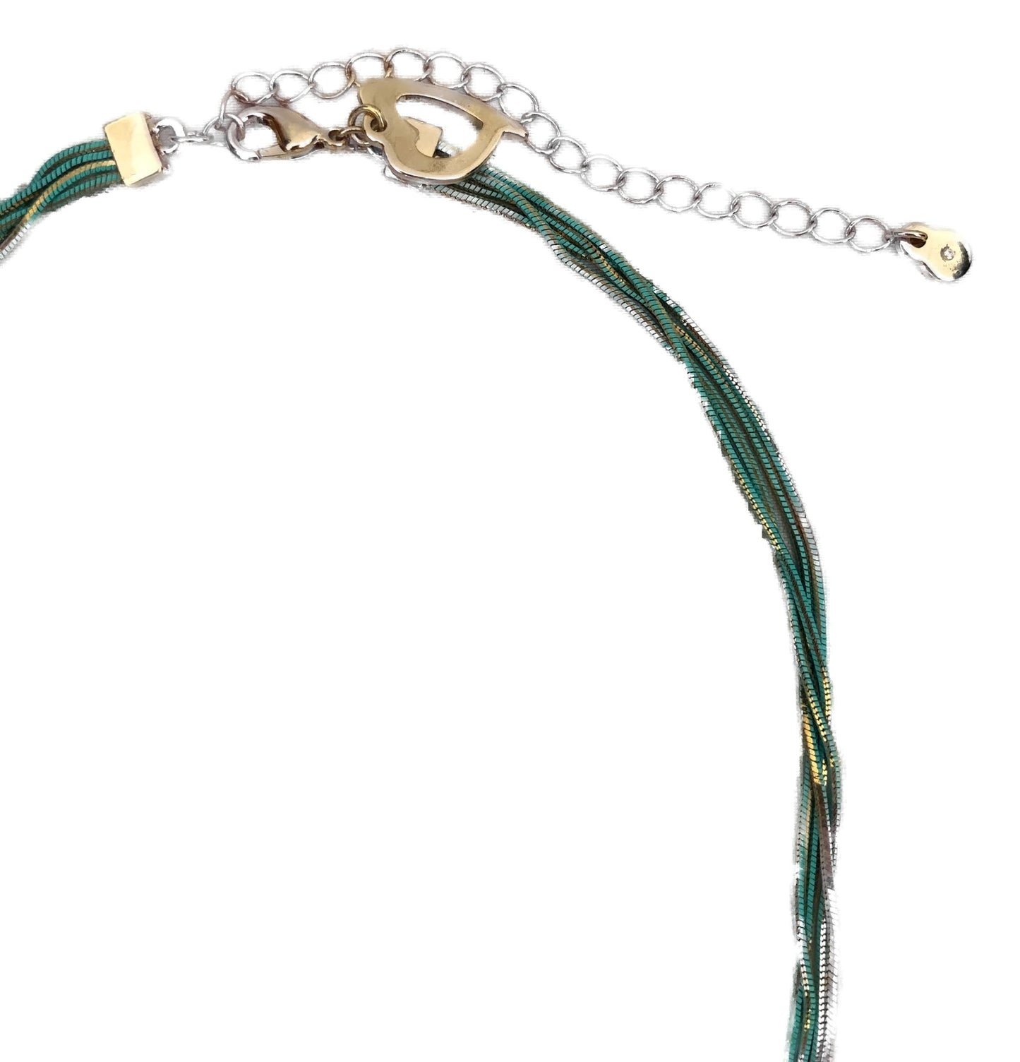 Collana multi fili di catena colorata