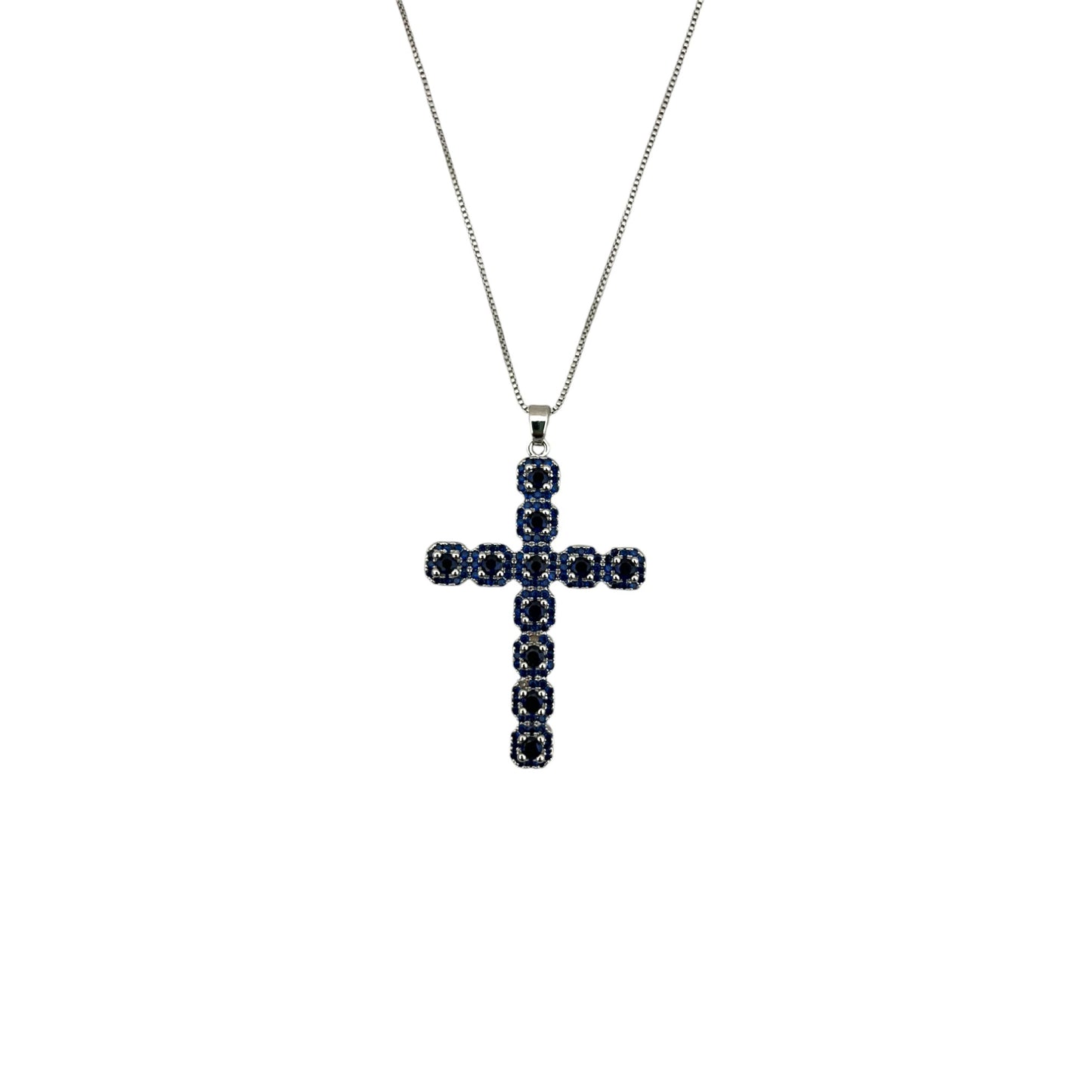 Collana croce strass