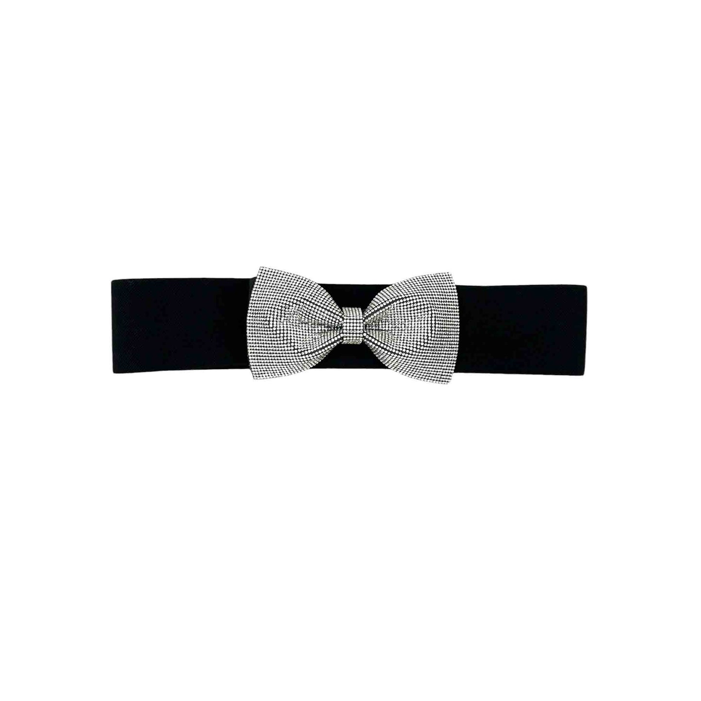 Cintura elastica con fiocco in strass