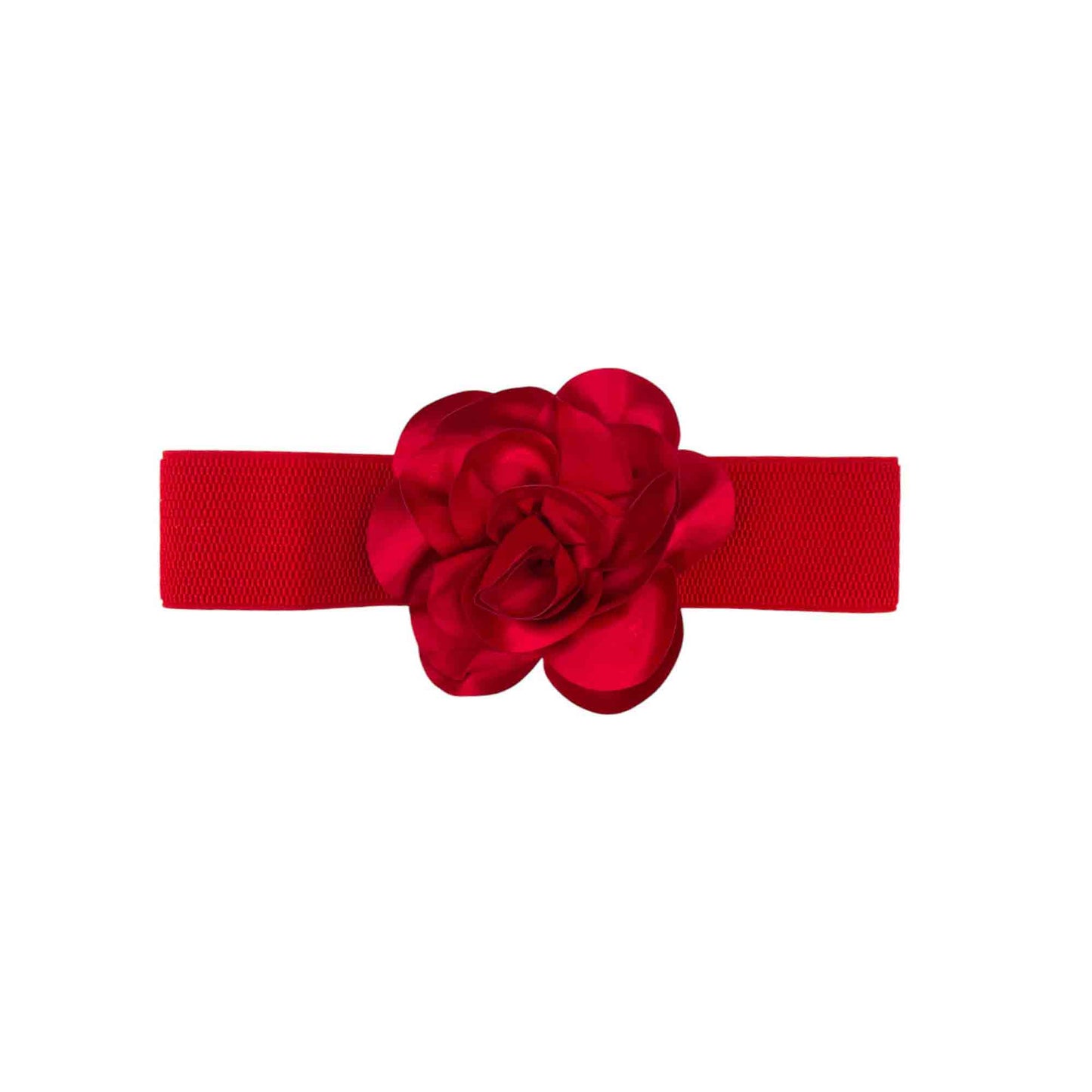 Cintura elastica con fiore raso