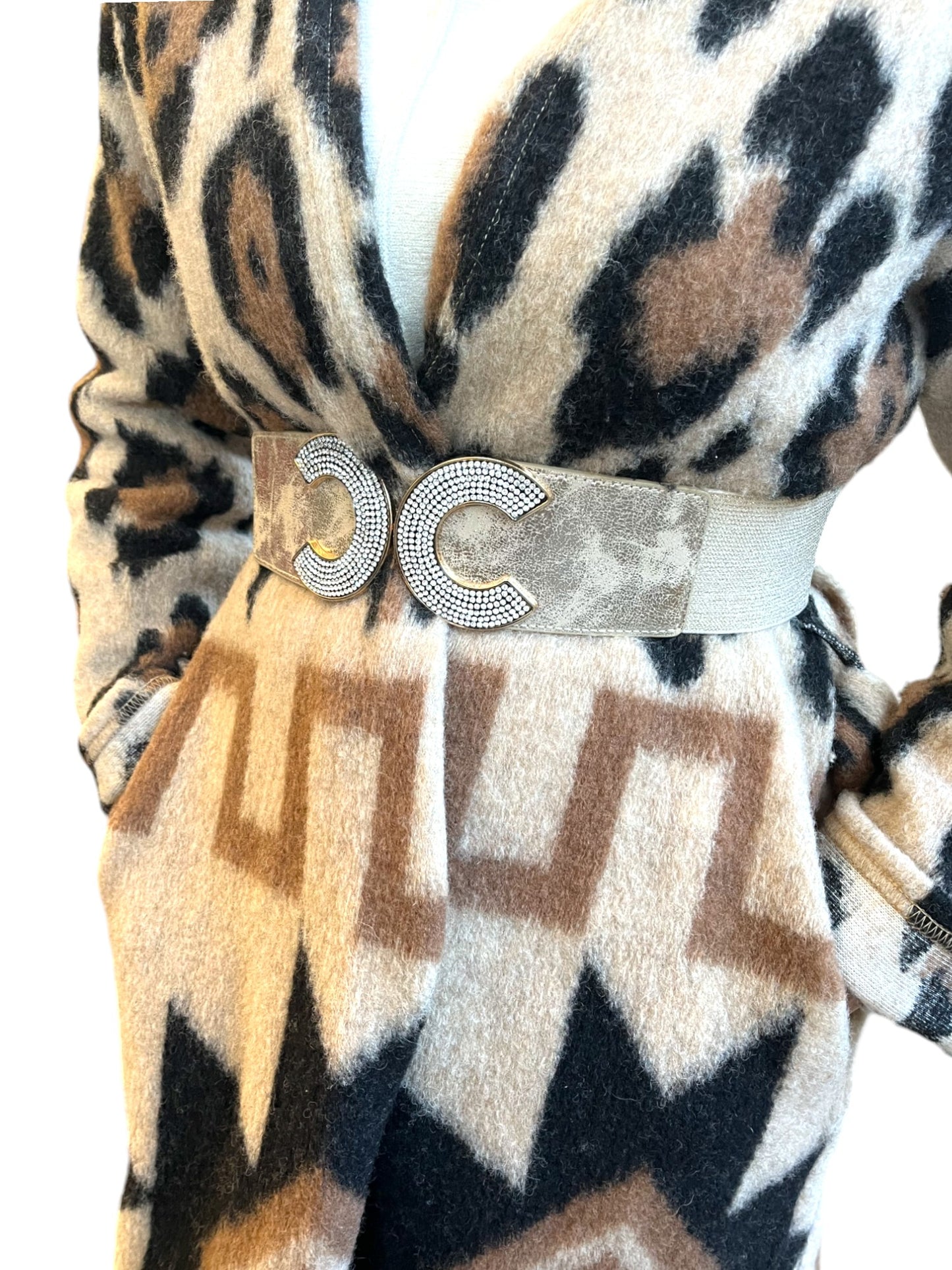Cintura elastica con fibbia tonda