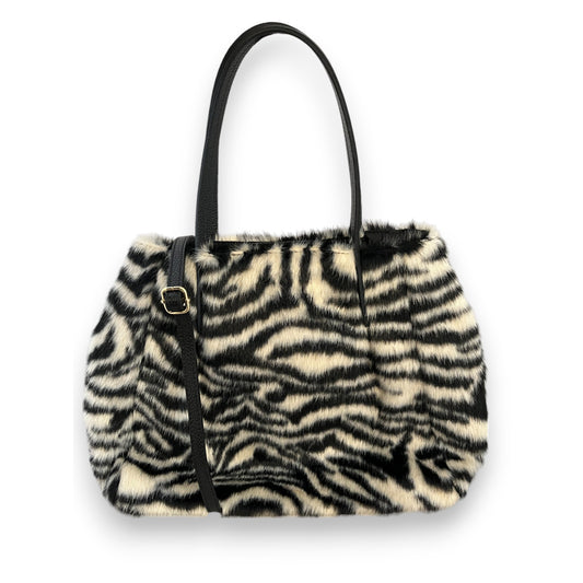 Borsa di pelo zebrato