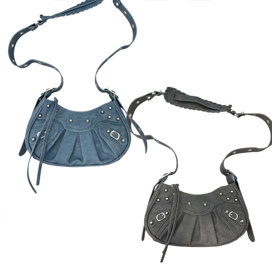 Borsa in PU simil denim