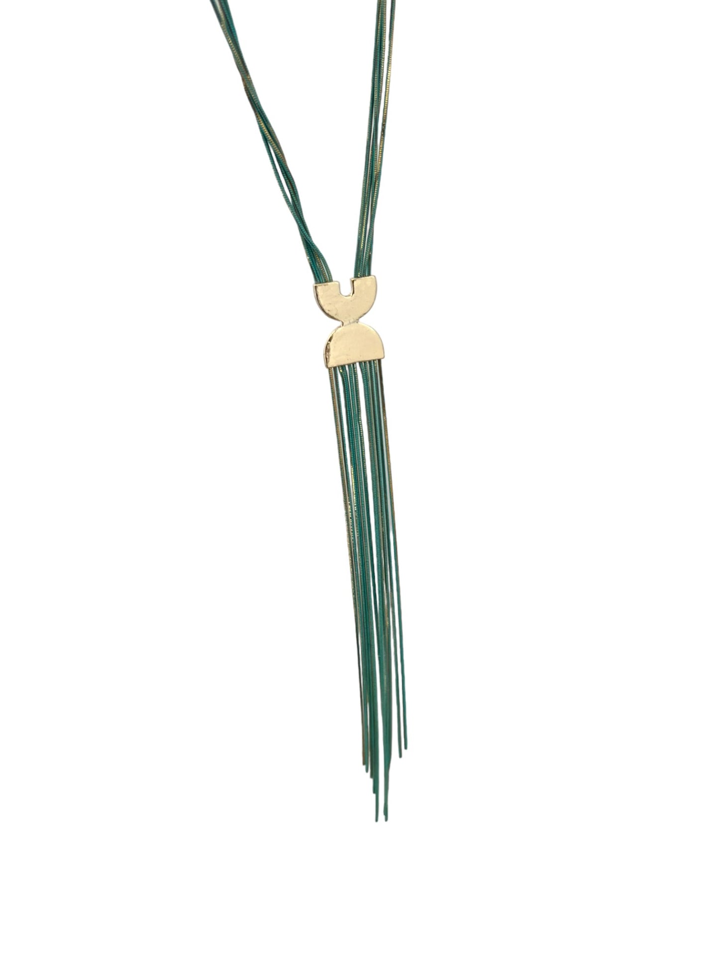 Collana multi fili di catena colorata