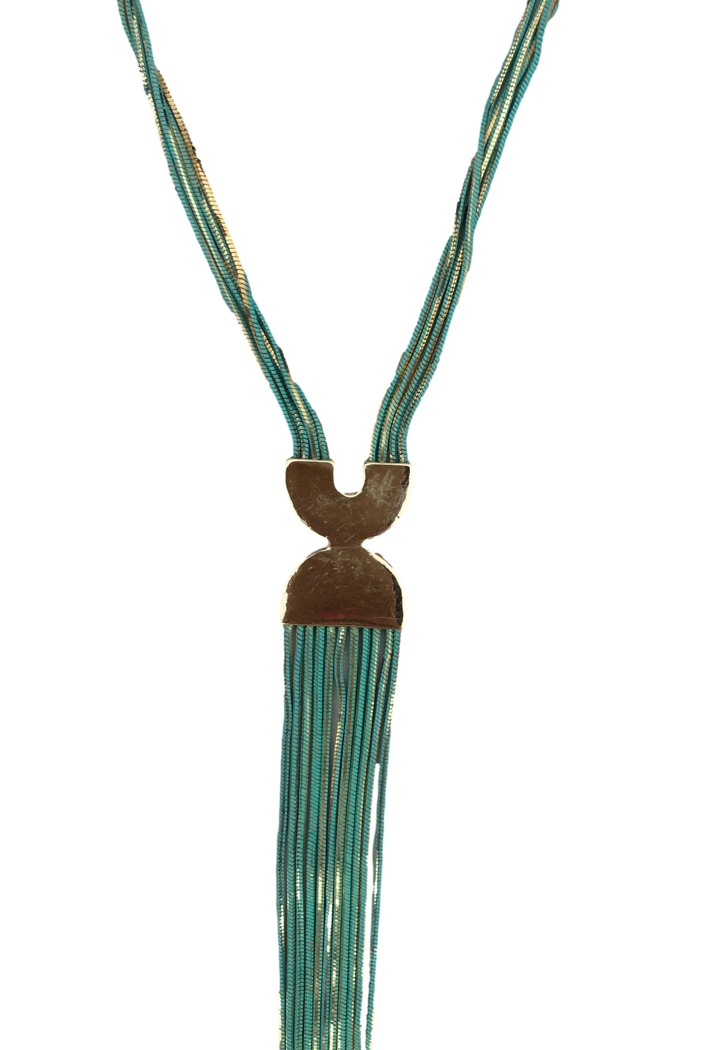 Collana multi fili di catena colorata