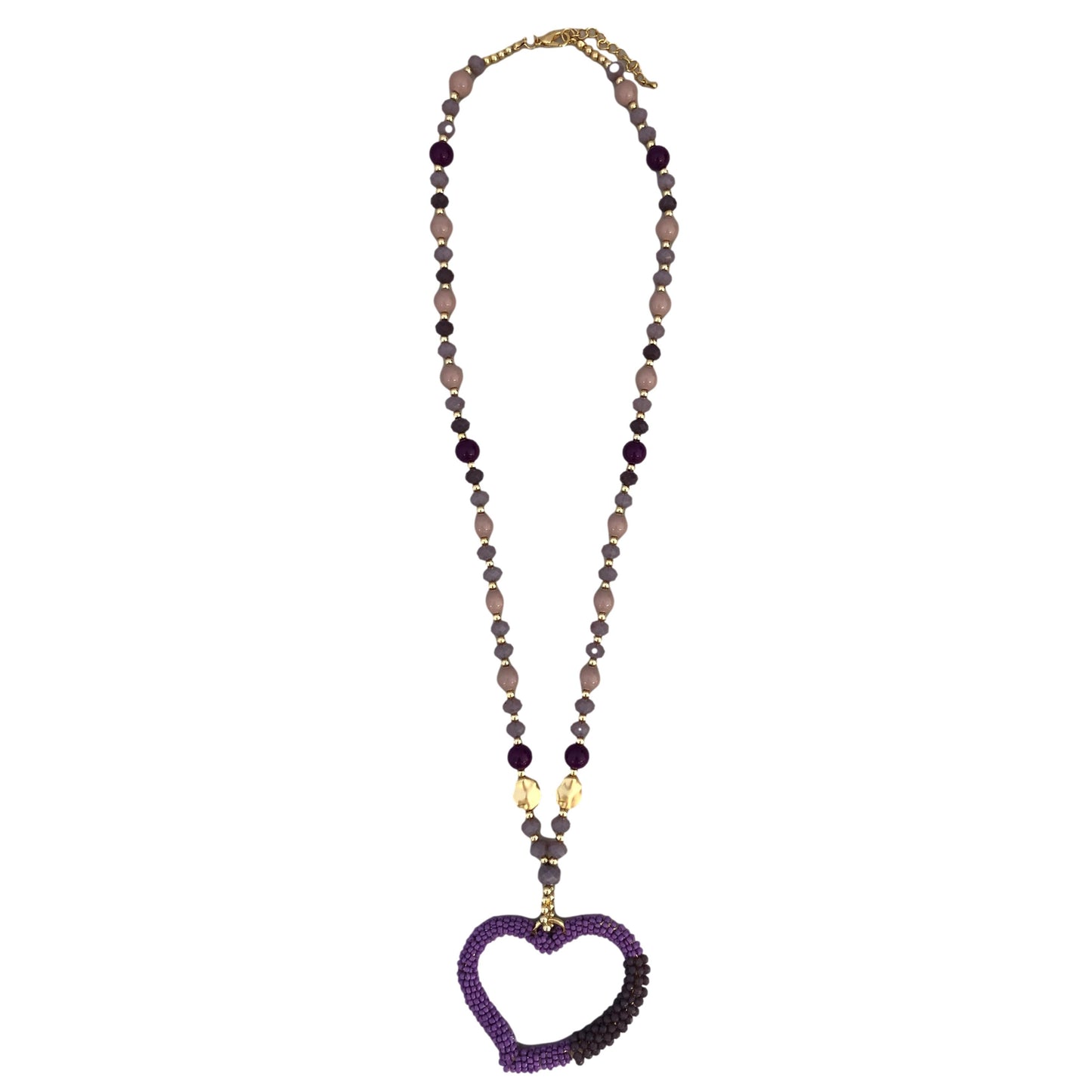 Collana con perle e cuore