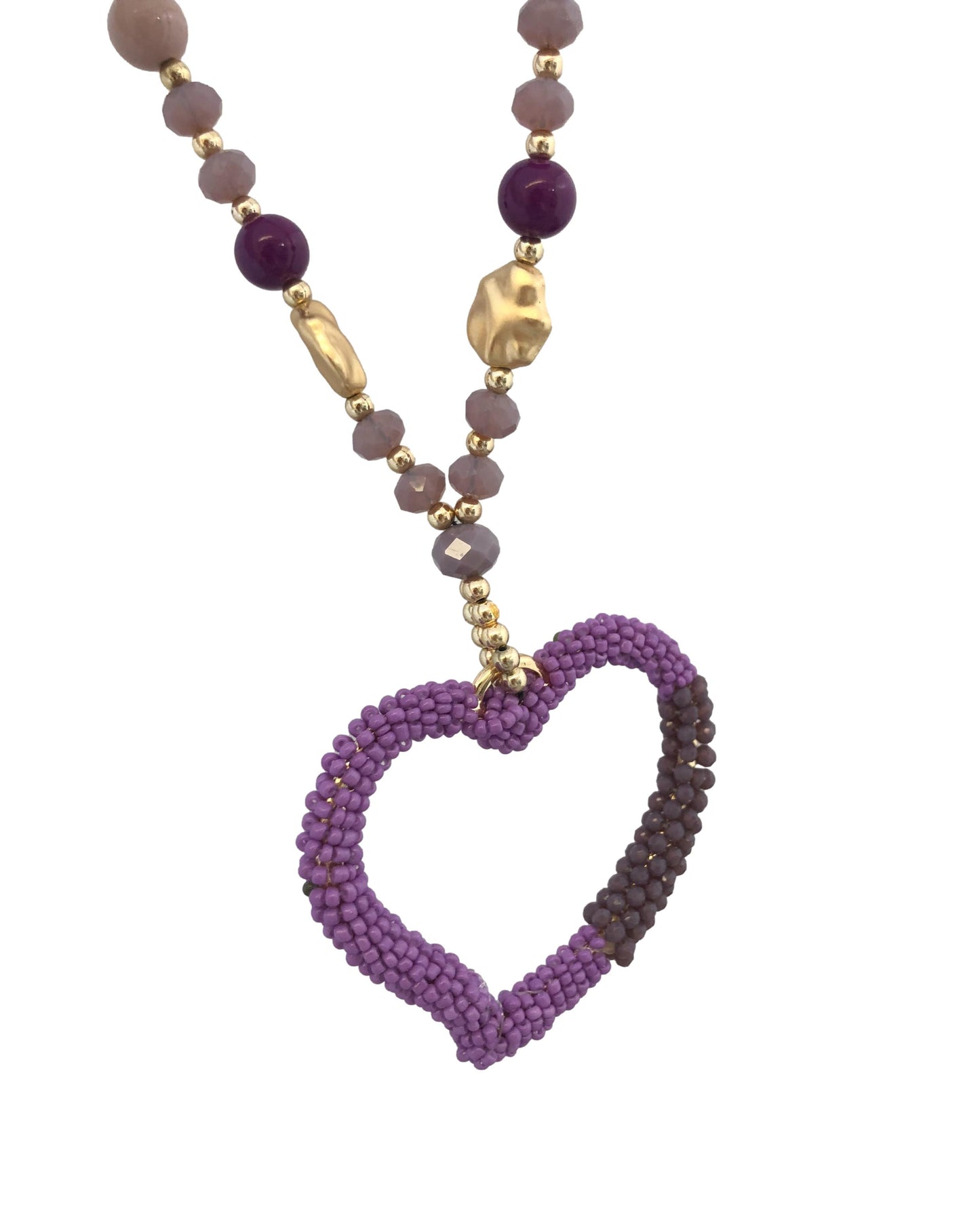 Collana con perle e cuore