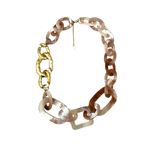 Collana catena resina e metallo