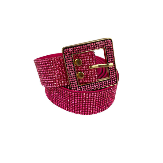 Cintura e fibbia quadrata in strass