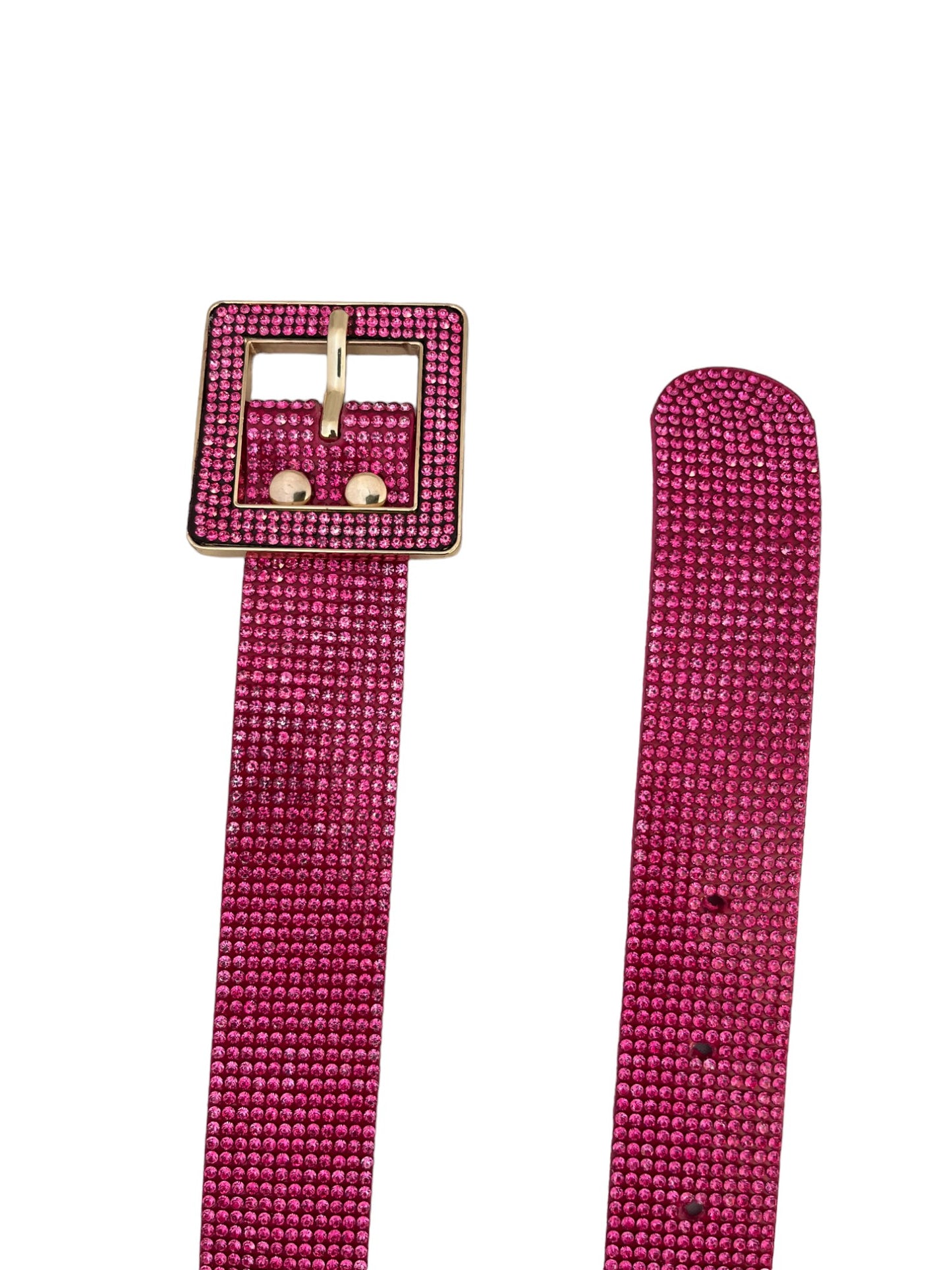 Cintura e fibbia quadrata in strass