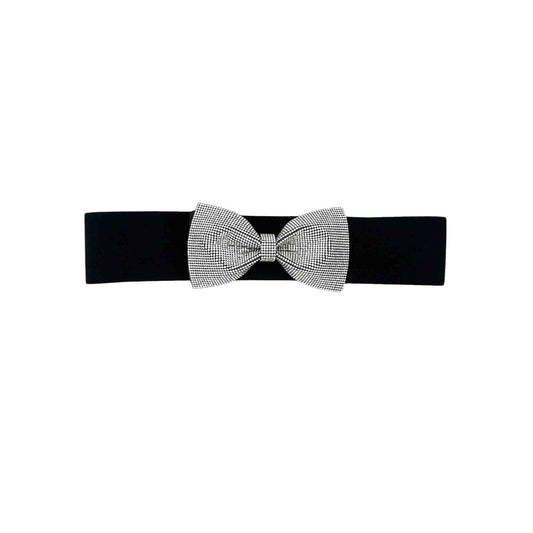 Cintura elastica con fiocco in strass