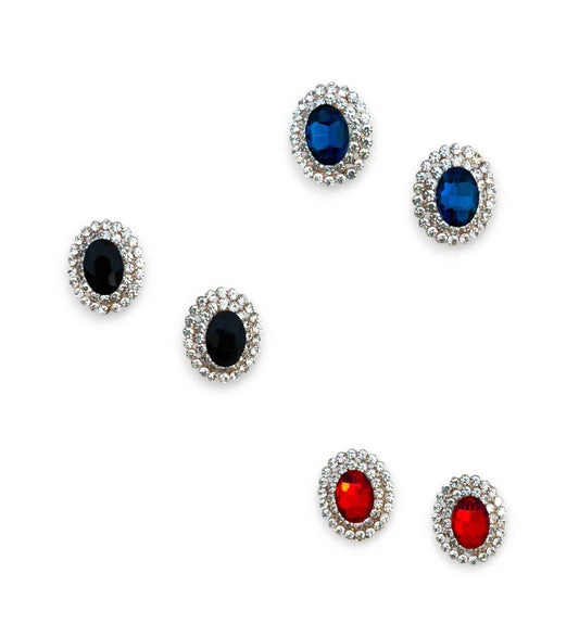 Orecchini a lobo con strass